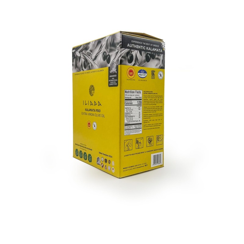 Iliada Kalamata PDO Extra Virgin Olive Oil Bag in a