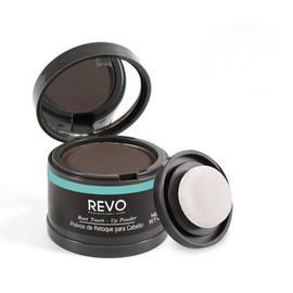 REVO Hairline Powder: Instant Root Touch Up, Hair Loss Concealer, Gray Hair Cover Up, 48-Hour Powder for Thinning Hair, Men & Women, Adds Volume, Seamless Blend, Long-Lasting Coverage (Dark Brown)