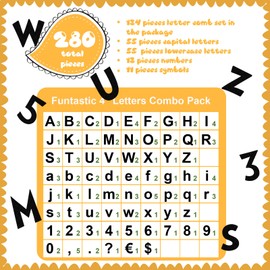 Tenare 134 Pieces 5 Inch Bulletin Board Letters for Classroom Alphabet Numbers Letters Combo Set Letter Cutouts for Bulletin Board Display Home School Classroom Decor(Black Style)