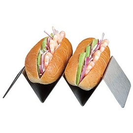 Sanpo Sangyo Taco Rack Silver 03111602 Taco Holder 5.7 x 4.1 x 2.0 inches (14.5 x 10.5 x 5 cm)