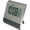 Ambient Weather RC-9362 Silver Atomic Digital Wall Clock with Temperature