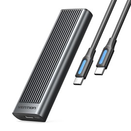 VENTION M.2 NVMe & SATA SSD Enclosure, 10Gbps USB 3.2 Gen2 M.2 Enclosure Tool Free, Aluminum NVMe SSD Enclosure Supports UASP/Trim, M Key & B+M Key and for Sizes 2230/2242/2260/2280 SSDs