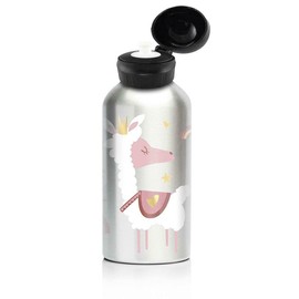 My Family Stainless Steel Kids Drink Bottle - BPA Free, Non-Toxic, Eco-Friendly, Reusable Water Bottle for Toddlers & Preschoolers (400ml) - Llama