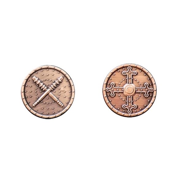 The Broken Token - Barbarian Copper Fantasy Coin - 25mm