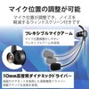 Elecom HS-EP16TBK Headset, Microphone Arm, 4 Pole Mini Plug, In-Ear,