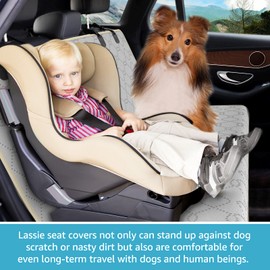 Lassie Dog Seat Covers for Trucks Back Seat, Waterproof and Heavy Duty Bench Seat Cover for Kid, Anti Scratch Pet Backseat Covers for Trucks, SUV & Car