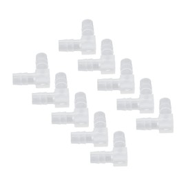10Pcs Elbow Hose Barb 90 Elbow Hose Barb, Plastic Elbow Hose Barb L Koppling 6mm,Coude 6mm Degree Elbow Adapter Plastic Water Pipe Joint L Shaped Equal Diameter Elbow (8mm)