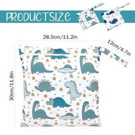 beifon Pack of 2 Wet Bag Nursery Large Changing Bag Waterproof Nappy Bag Wet Bag Reusable Wet Bag with Zip Nappy Bag Dry Bag for Travel On the Go, Multicoloured (multicoloured A), Fashion