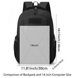 CGYCSY 18'' Dark Camo School Backpack for Teens, 35L Water Resistant Bookbag with Luggage Strap, Large Capacity Daypack for School Daily Travel, Dark Camouflage