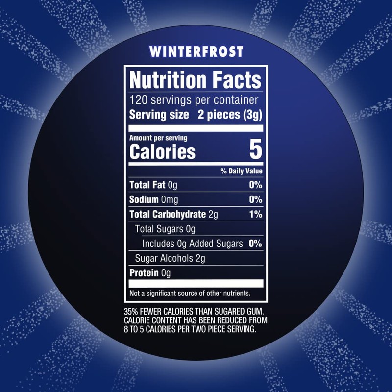 ECLIPSE Gum Winterfrost Sugarfree Chewing Gum, Bulk, 2.9-Ounce 60 Piece