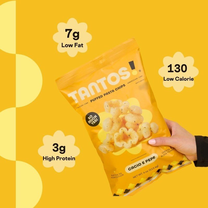 Tantos! Puffed Pasta Chips, Healthy Pasta Snack by Top Chef