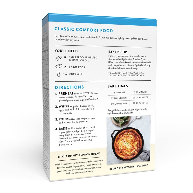 King Arthur Flour, Cornbread + Muffin Mix, Gluten Free, 14