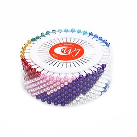 DECORA 480 Pieces Multicolor Sewing Pins Straight Quilting Pearl Head Pins for Christmas and Other Crafts Making