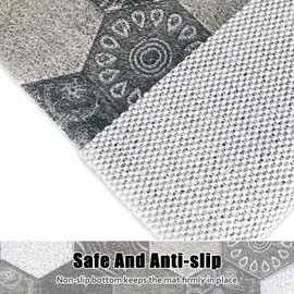 Square Shower Mat Non Slip: 31x31 Inch Extra Large Shower Floor Mat with Drain Hole in Middle - Soft PVC Loofah Bath Mat for Shower - Anti Slip Shower Stall Mat for Elderly and Kids
