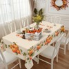 bnhjsdw Fall Tablecloth 60"x84" Orange Pumpkin Table Cloth for Rectangle