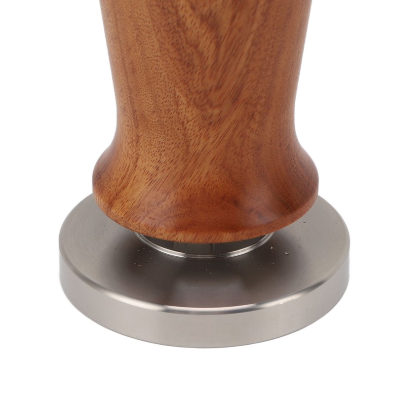 Coffee Leveler Tool Flat Base Wooden Handle 304 Stainless Steel