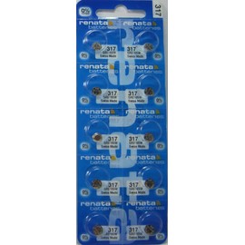 Renata 317 SR516SW SP317 V317 D317 616 Silver Oxide Mercury Free Electronic Batteries x 10