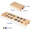 AMEROUS Wooden Mancala Board Game Set - Folding Board -