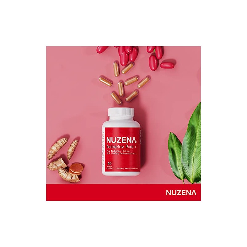 Nuzena Berberine Pure +, 1200 mg of Organic Berberine HCL
