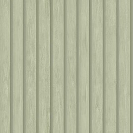 Wood Slat 3D Effect Wooden Looking Realistic Wallpaper Soft Green Living Room Hallways Holden 13300