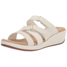 Easy Street Women's Koda Wedge Sandal, White, 8.5 Wide