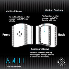 1791 EDC Pocket Organizer, Everyday Carry Pocket Pouch fits 3 Tools Including Knives, Multitools, Flashlight. American Leather. EDC Tool Pouch Carrier