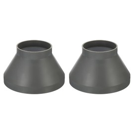 PATIKIL 8" to 4" Duct Reducer Connector, 2 Pack Heating Cooling Ventilation Tube Fire-Resistant Increaser Adapter Pipe Fitting for Vent, Grey 200x110 mm ID