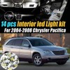 14Pc Super White 6000k Car Interior LED Light Bulb Kit