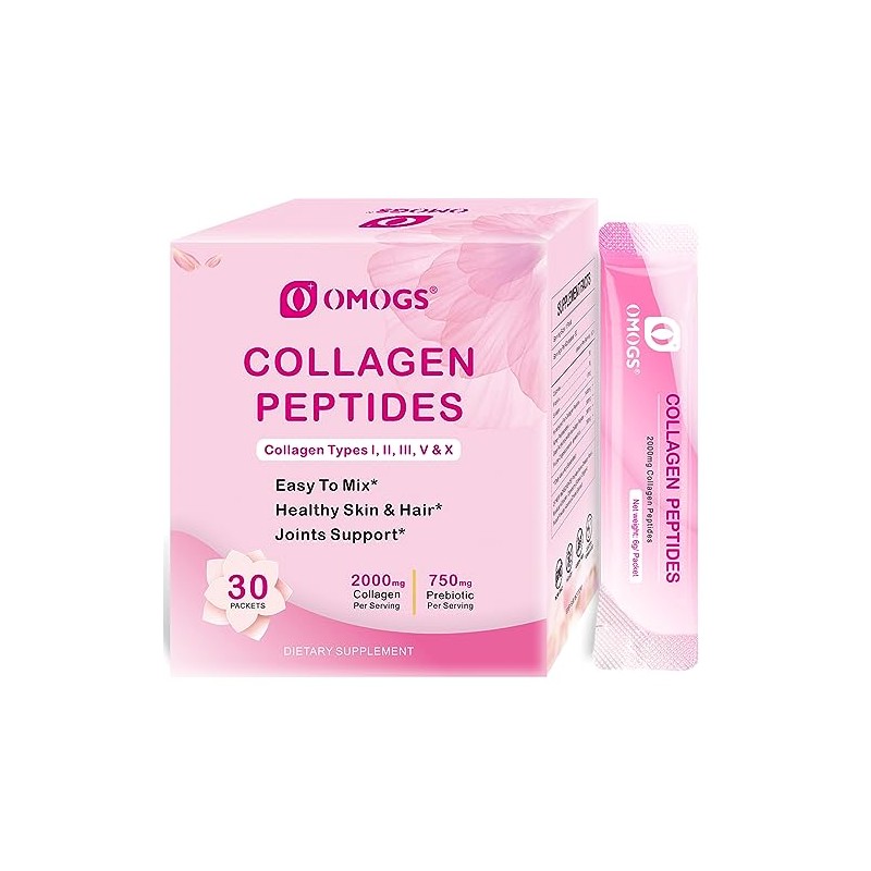 Omogs Péptidos Colágeno Polvo Prebióticos Extracto Arándano Hidrolizados Favorecen Salud