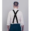 Dibi Black Mens Heavy Duty Suspenders Adjustable 2 Inch Wide