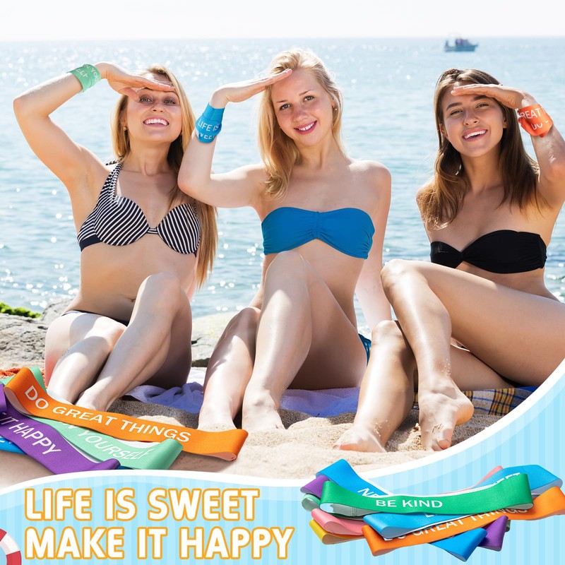 Boao 8 Pack Towel Bands for Beach Chair, Pool &