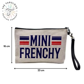 Canvas Bag - Mini Frenchy France Style Classe - Canvas Cosmetic Bag - Toiletry Bag - 23.5 x 15 cm, Mini Frenchy, 23.5 x 15 cm, Cosmetic Bag, Mini Frenchy, Cosmetic bag