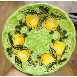 VIETRI Sorrento Lemon Pattern 8 Inch Plate Made/Painted by hand-Italy