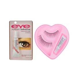 BoldnYoung Waterproof Clear White Blends with Black or Brown Eyelash Adhesive Glue and False Eyelashes for Women (Free Size) Combo Pack