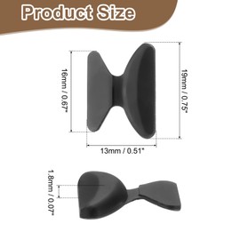 HARFINGTON 20 Pairs Eyeglass Nose Pads 2.5mm Thickness Silicone Adhesive Anti-Slip Glasses Nose Grips Butterfly Shape Glasses Nose Pads for Plastic Frames Glasses Sunglasses, Black