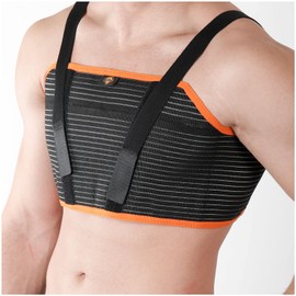 Armor Adult Unisex Chest Support Brace to Stabilize the Thorax after Open Heart Surgery, Thoracic Procedure, or Fractures of the Sternum or Rib Cage, Black Color, Size X-Large, for Men and Women