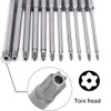 Fixinus 11 Piece Torx Long Screwdriver Bit Set, 1/4 Inch