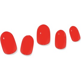 Gel Nail Polish Wraps by Lauren B. : Strips : Long Lasting : chip resitant : UV Free :Contains 18 Wraps 2 prep Pads 1 File 1 Cuticle Pusher (Red Solid Gel Nail Wrap)