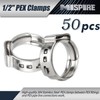 1/2 inch PEX Pipe Clamps 50 PCS, PEX Cinch Clamps
