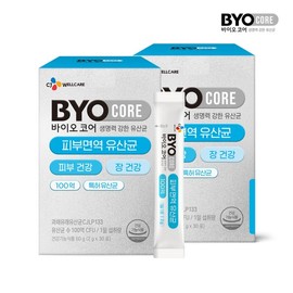 CJ Wellcare 바이오코어 피부면역 유산균 100억 30포 x 2개(2개월분) Biocore Skin Immunity Probiotic 10 Billion 30 Pack x 2 (2 Months Supply)
