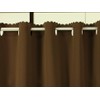 Katenya Outlet Flameproof Blackout Class 1 Cafe Curtain [Piti] Walnut