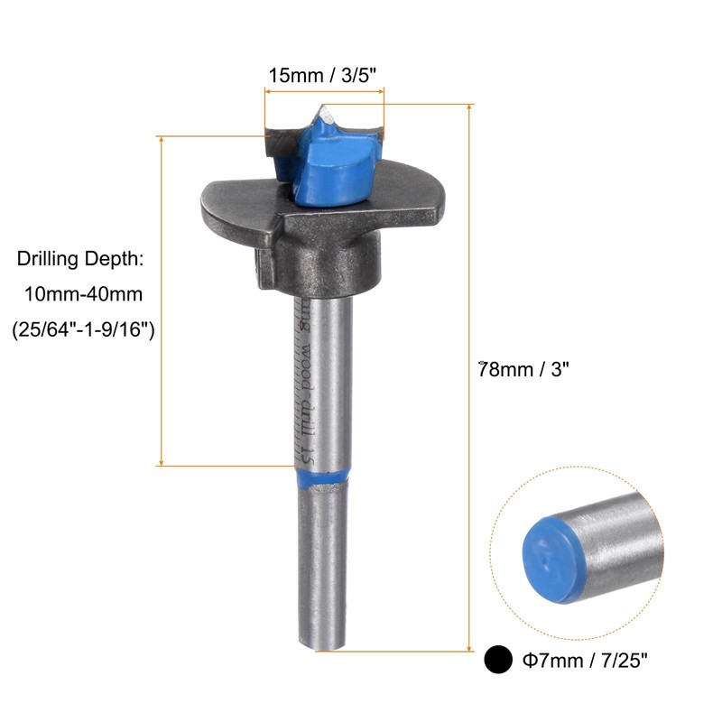 QUARKZMAN 2 x Forstner Drill Bits 15 mm (3/5 Inch)