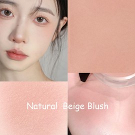 Blushers for Cheeks Make up Blusher, Pink Powder Blushes Korean Makeup Blush, Peach Pink Matte Blush Palette, Natural Look Long-Lasting Sweat-Resistant Blush(Nude)