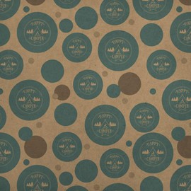 GRAPHICS & MORE Happy Camper with Campfire Premium Kraft Gift Wrap Wrapping Paper Roll