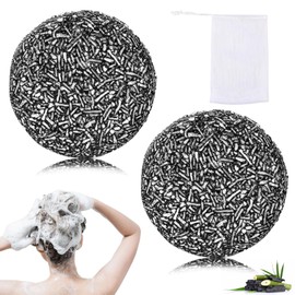 YANINEE 2 x anti-grey bar, natural darkening soap, natural bamboo charcoal hair soap