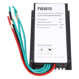 BuyWeek Wind Turbine Charge Controller, 1000 W 48 V MPPT Wind Generator Controller IP67 Waterproof Wind Turbine Charge Controller