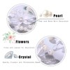 IYOU Princess White Flower Headpiece Pearl Hair Dress Crystal Bridal