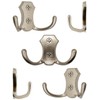 Fuxxer® - 5 Classic Coat Hooks, Clothes Hooks, Double Hooks,