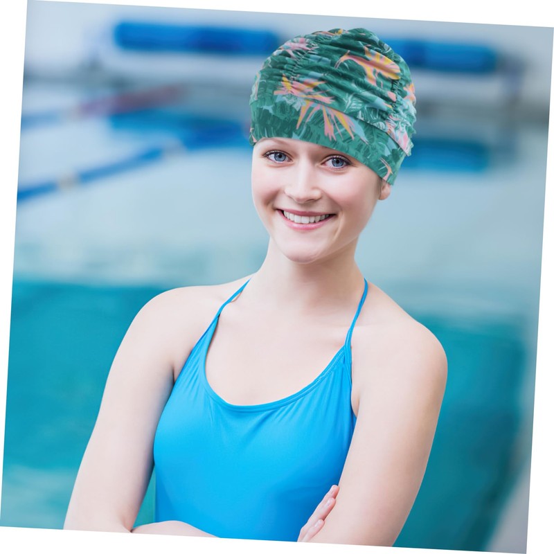 BIUDECO Women's Swim Cap Adjustable Fit Elasticity Bathing Hat for