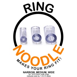 RING NOODLE- 3 pack (1-narrow, 1-medium, 1-wide) Ring Size Reducer, Ring Guard